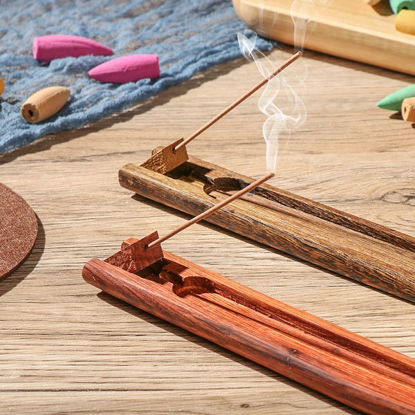 Retro Bamboo Incense Holder