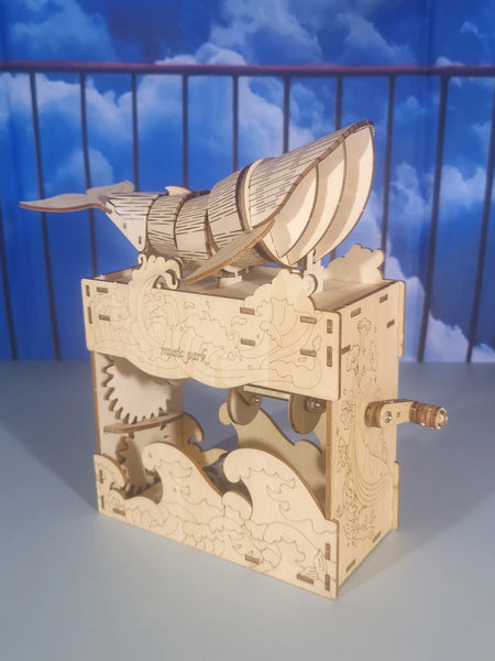 3D Bamboo Puzzle-Whale Music Box