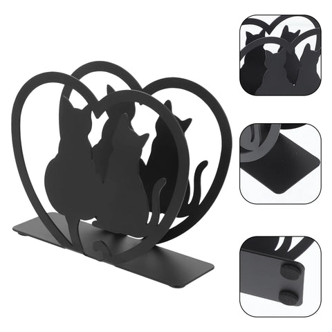 Vintage Black Cats In Love Napkin Holder