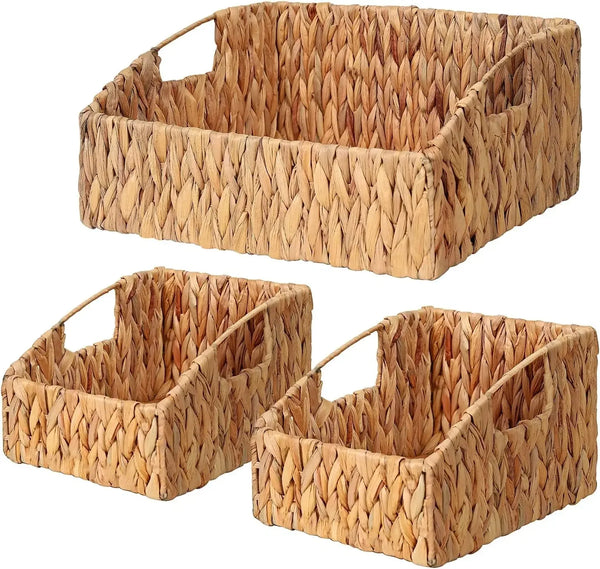 Water Hyacinth Storage Baskets - 3pc Set