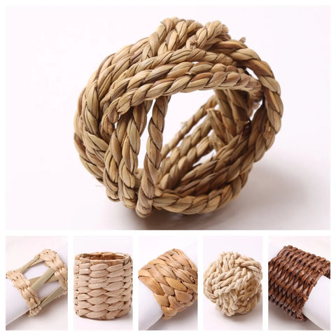 Rustic Handmade Napkin Rings-6pc Set