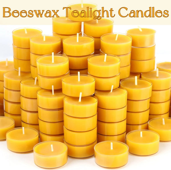 Beeswax Tealight Candles (12-36pcs)