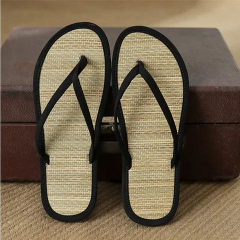 Woven Bamboo/Rattan Flip-Flops