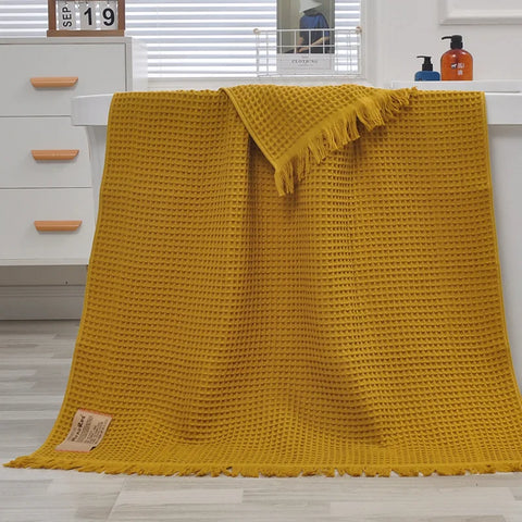 Organic Cotton Waffle Bath Towel/Blanket