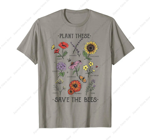 'Plant These, Save The Bees' T-Shirt