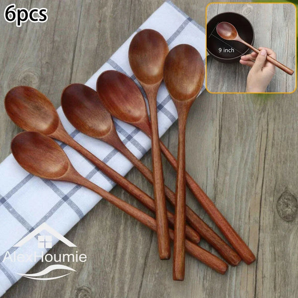 6-Piece Korean Bamboo Spoon Set