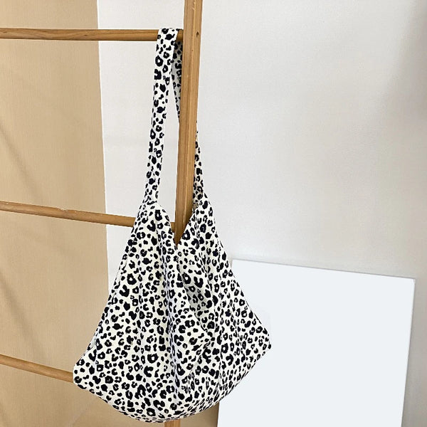 Leopard-Print Canvas Messenger Bag