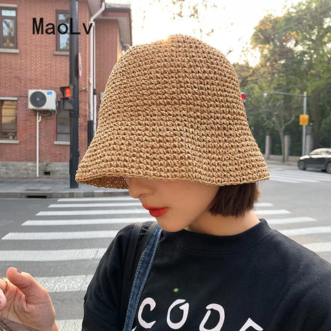 Korean Straw Beach Hat