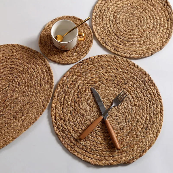 Handwoven Placemats – Braided Water Hyacinth Fiber