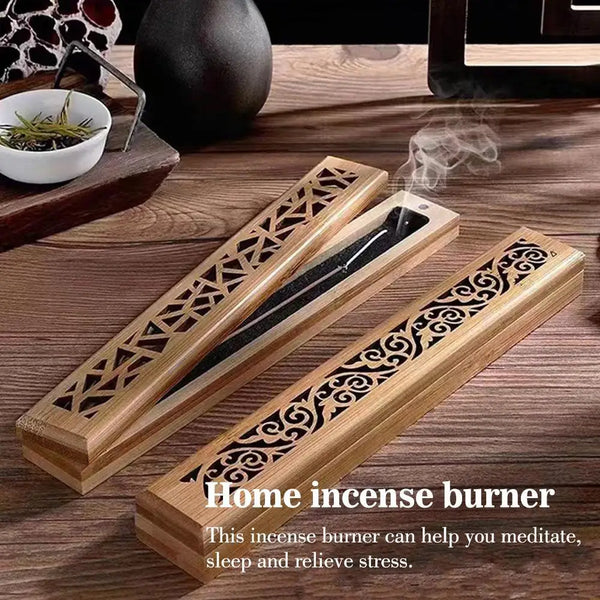 Bamboo Incense Burner With Lid