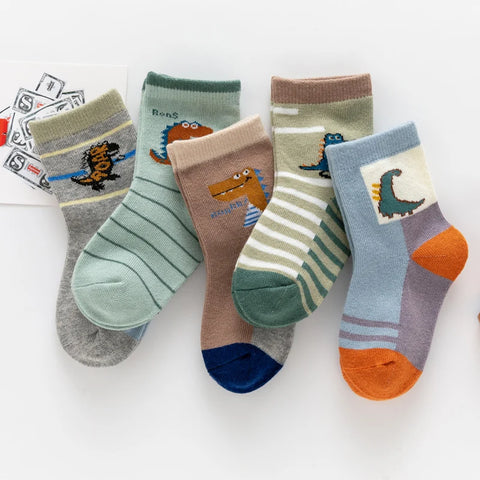 Organic Cotton Dinosaur Socks For Kids