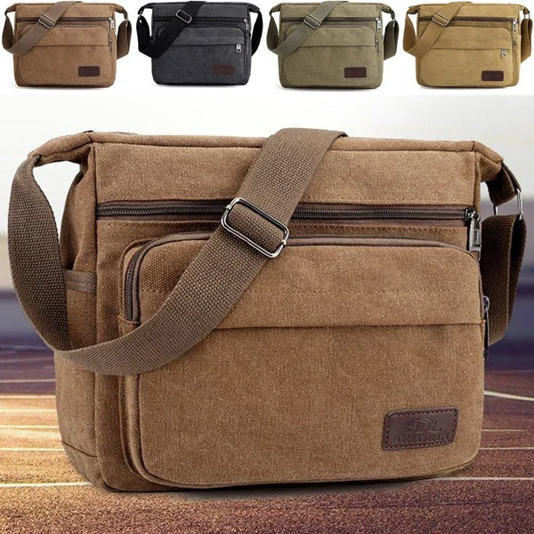 Canvas Crossbody Messenger Bag