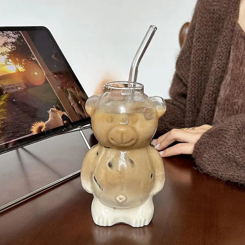 Cute Bear Glass Mug