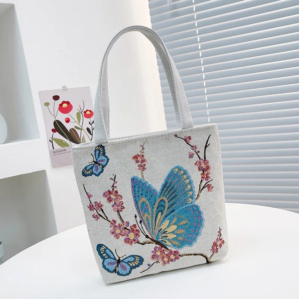 New for 2025! Embroidered Linen Handbags