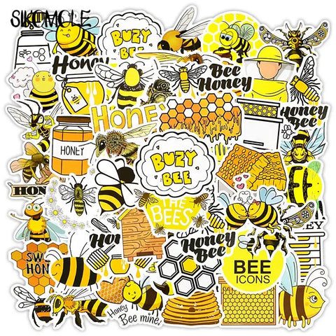 Cute Bee Stickers - 10/30/50pcs