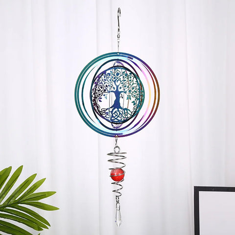 'Tree Of Life' Wind Spinner - Rotating Rings