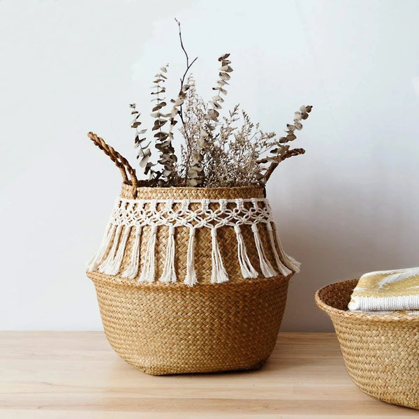 Handwoven Wicker Seagrass Storage Basket