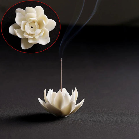 White Lotus Incense Holder