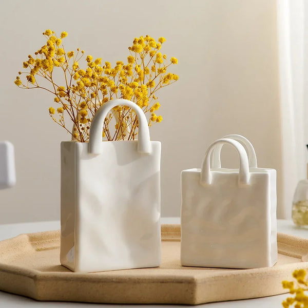 Ceramic Reusable Tote Flower Display