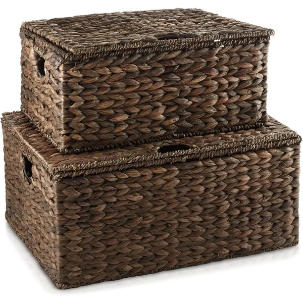 Water Hyacinth Storage Bins - 2pc Set