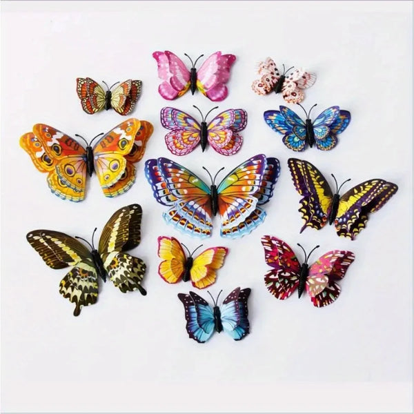 12pcs - Vibrant Butterfly Stickers