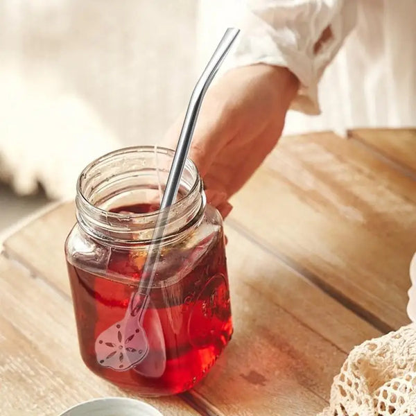 Stainless Steel Straw/Spoon - Hot And Cold Drinks