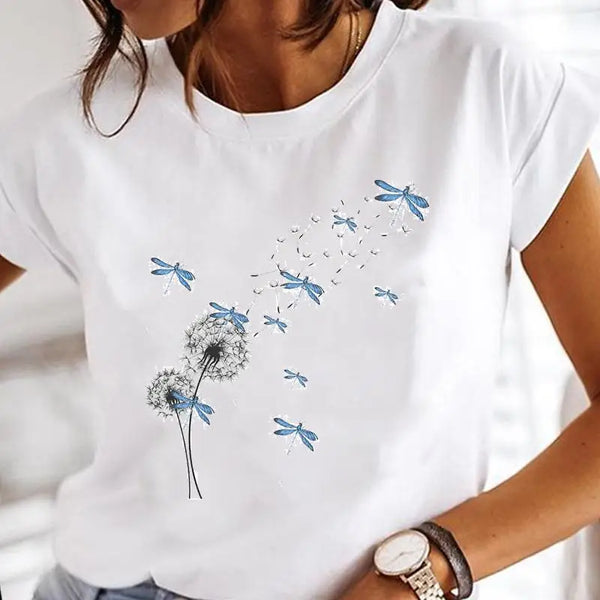 Women’s Flower/Pollinator-Themed T-Shirts