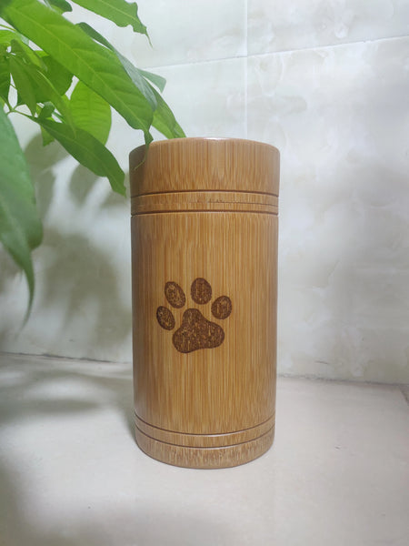 Bamboo Pet Urn/Memorial Cylinder