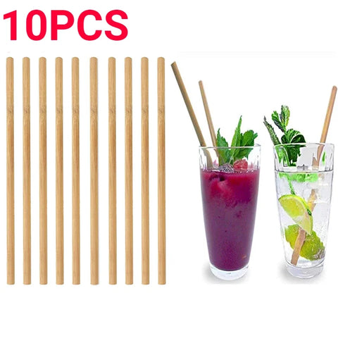 Reusable Bamboo Straws-5 And 10pc Sets