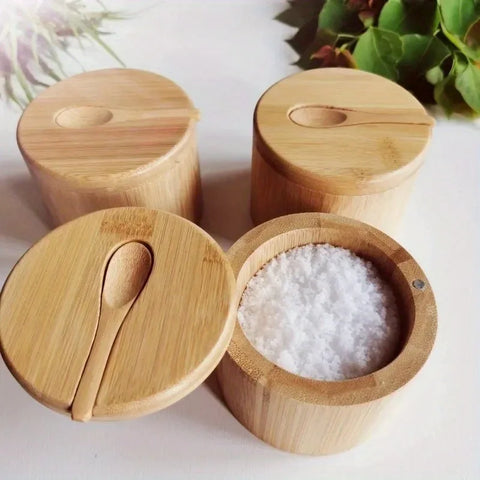 Bamboo Salt, Spice & Condiment Jars